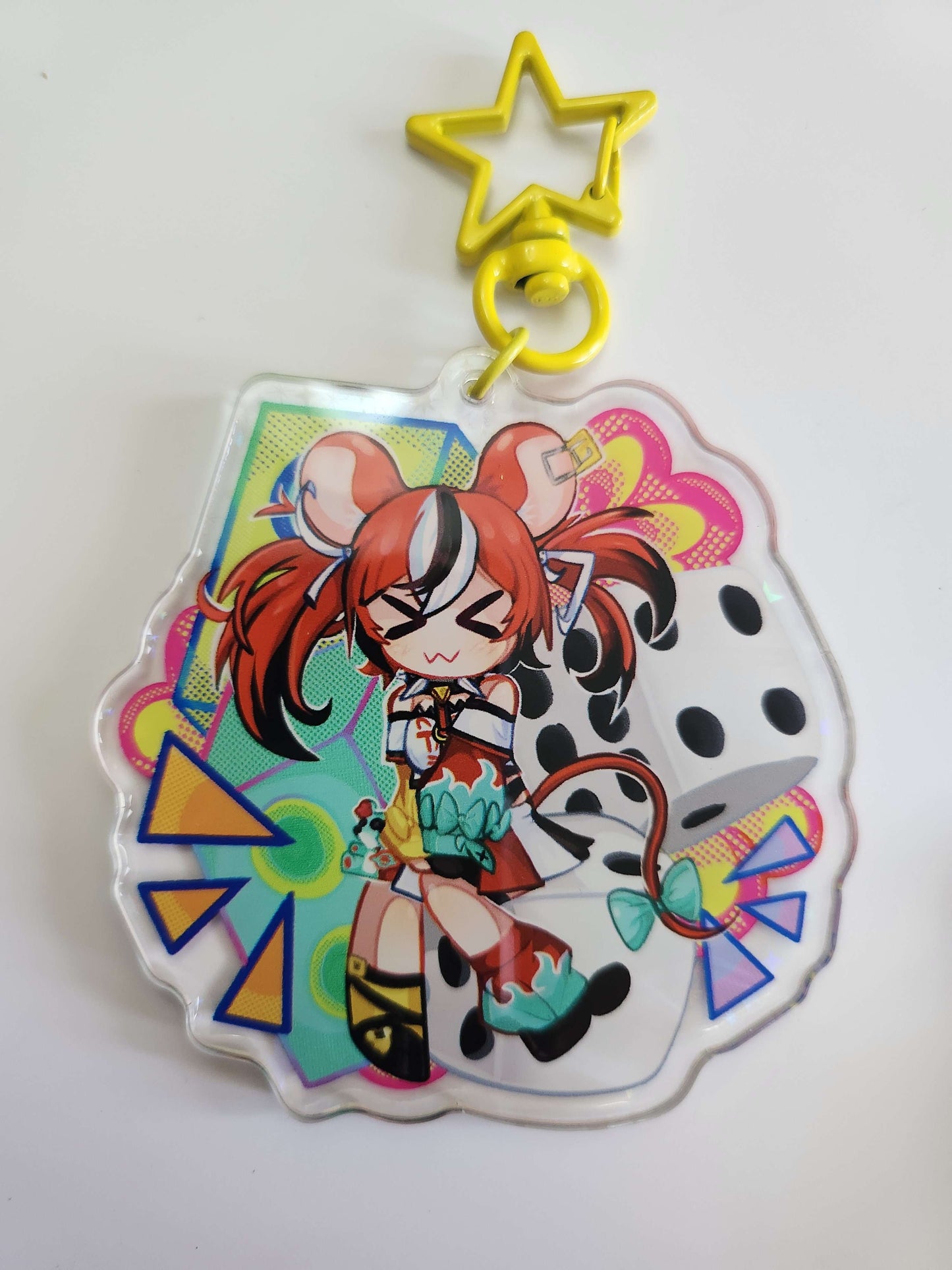 Hakos Baelz Holographic Acrylic Keychain